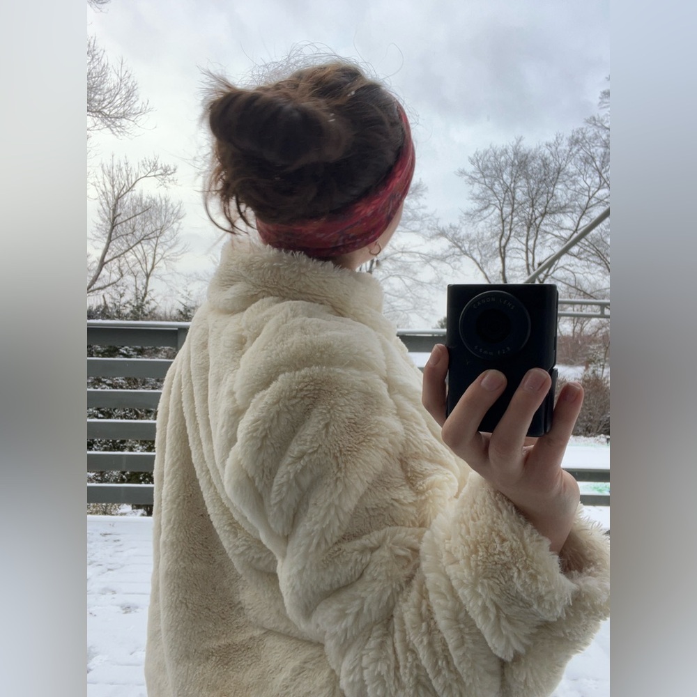 PATAGONIA Lunar Frost Cream Faux Fur Jacket